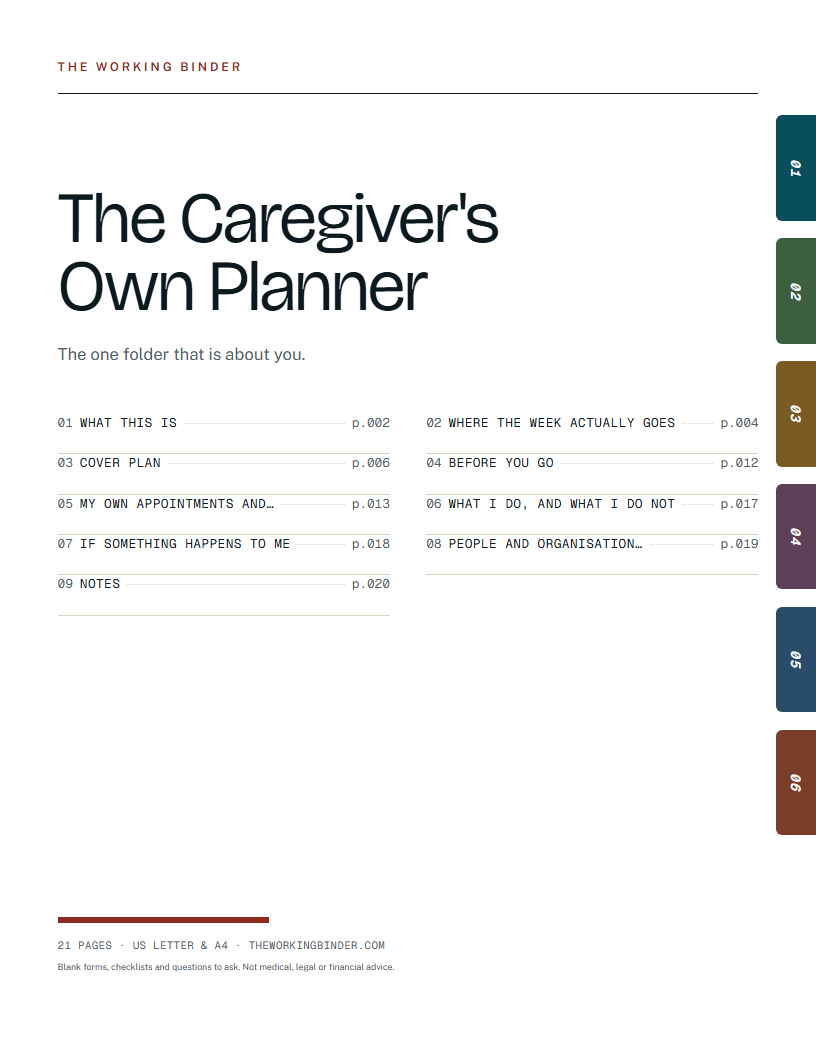 The Caregiver's Own Planner — The Caregiver's Own Planner